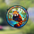 Red Panda Stained Glass Effect Suncatcher